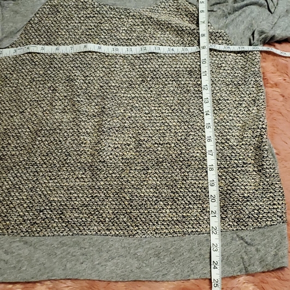 Anthropologie Meadow Rue Gray Knit Boho Top Sz L - Picture 9 of 9